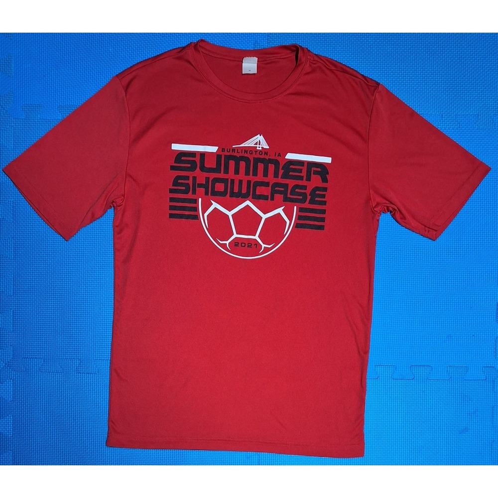 Soccer Shirt sports-Tek Burlington IA Summer Showcase 2021 Red Size Medium Men